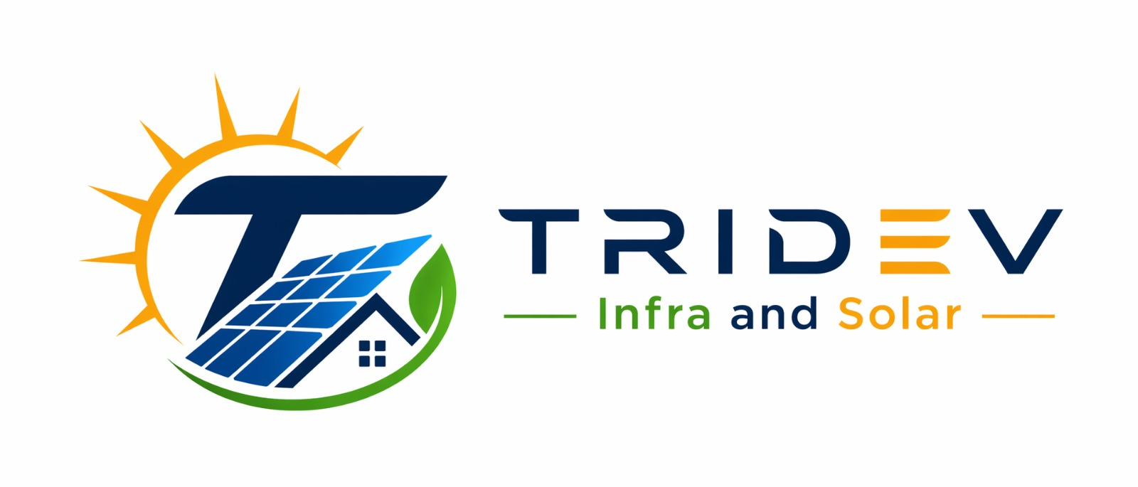 Tridev Infra and Solar Logo